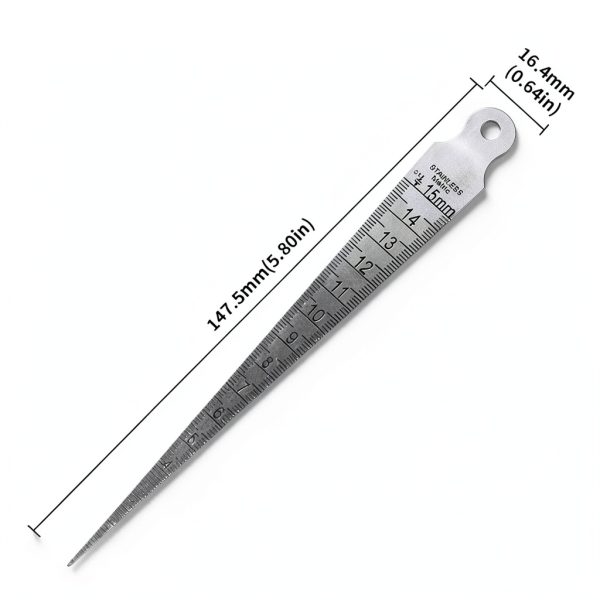 YTgilo Stainless Steel Welding Taper Gauge 1-15mm Mini Pocket Tool-3