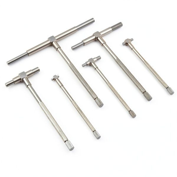 Beslands Steel Bore Gauge 5/16"-6" with Hardened Tip, 6‑Set Case-1