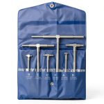 Beslands Steel Bore Gauge 5/16"-6" with Hardened Tip, 6‑Set Case-0