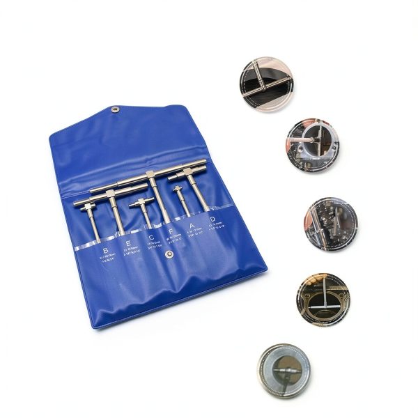 Waltyotur Steel Hole Gauge with Titanium Finish Spring‑Lock Knob-3