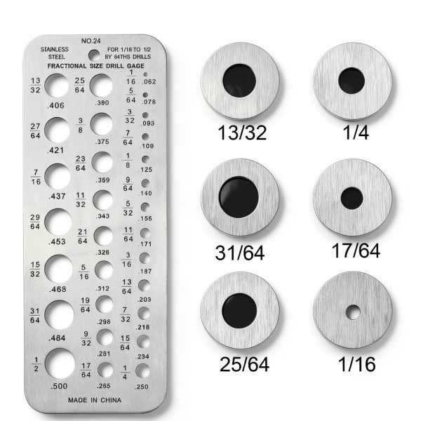 TOOGOND Drill Bit Gauge Stainless Steel 29-Hole Precision Tool-2