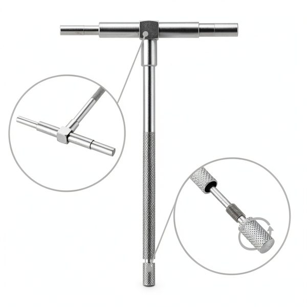 HDLNKAK Telescopic Bore Gauge Set 5/16‑6 Inch Stainless Steel 6‑Piece-2