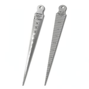 Stainless Steel Hole Gauge CZMOONSEE 2mm Dual Scale Laser Markings-0