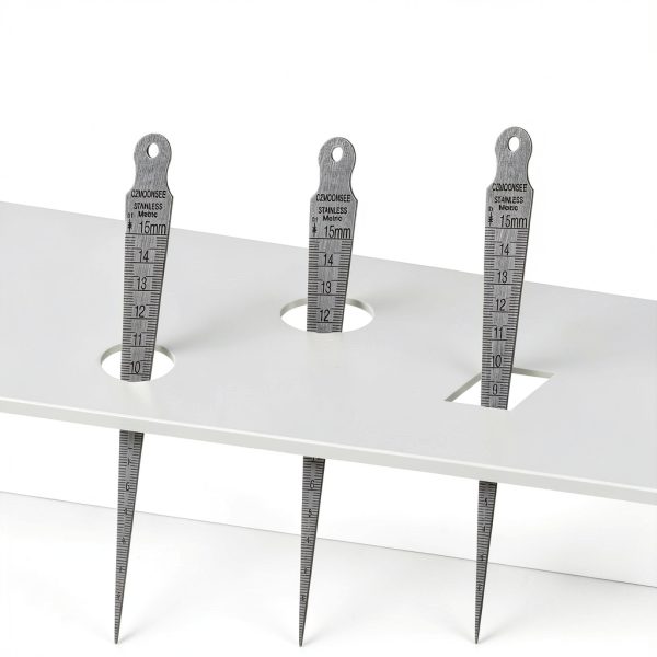 Stainless Steel Hole Gauge CZMOONSEE 2mm Dual Scale Laser Markings-2
