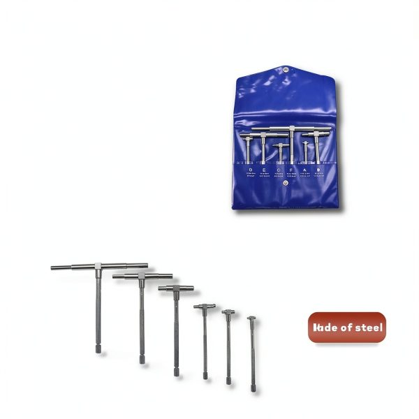 Timunr Telescopic Gauge Set 5/16‑6 Inch Steel 6‑Piece Titanium Coating-3